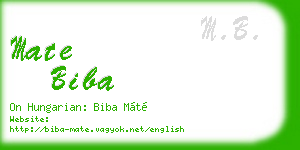 mate biba business card